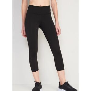 Old Navy Active Go Dry Crop Leggings Black Size MP